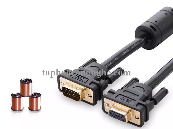 Ugreen 11615 3M màu Đen Cáp tín hiệu nối dài VGA đầu mạ vàng VG103 30011615